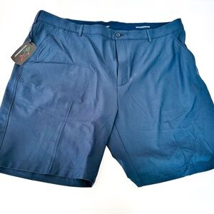 NEW Greg Norman Navy Blue Flat Front Golf Shorts Stretch Men's Size 42 Original